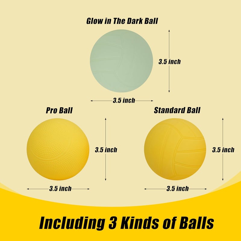 Viminston Spike Replacement Balls Set for Roundnet Game 6 Mixed Balls Standard Ball Glow in The Dark and Pro - Image 2